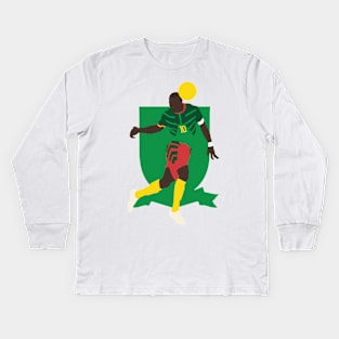 Vincent Aboubakar, Cameroon vs Brazil Collage Kids Long Sleeve T-Shirt